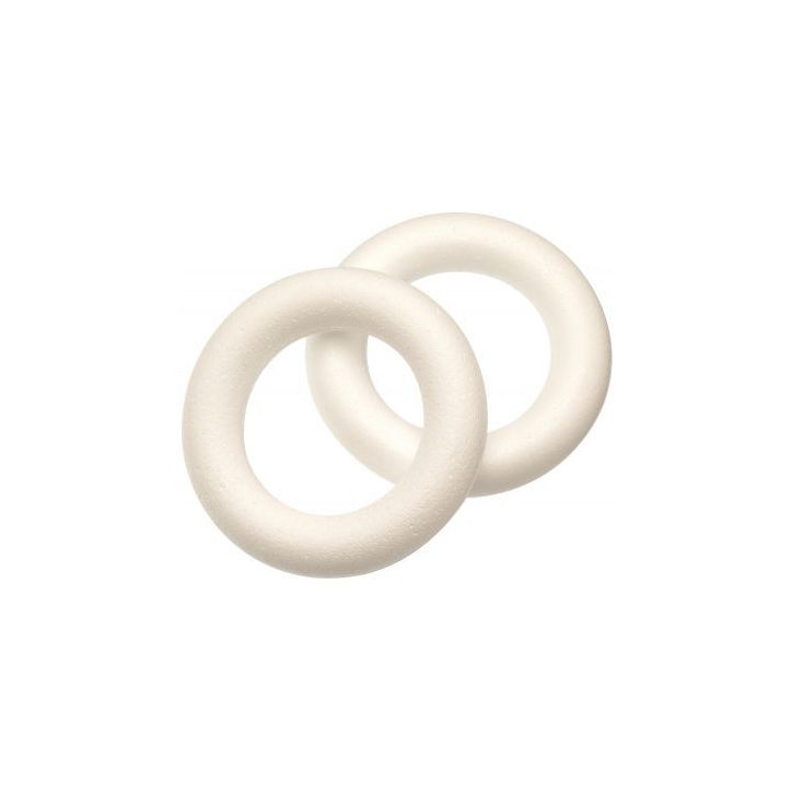 Lot de 10 couronnes en polystyrène diamètre 15 cm 605150