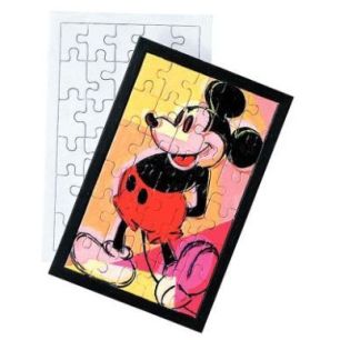 Lot de 10 puzzles blancs 30 pièces à décorer L725010 Lot de 10 puzzles blancs 30 pièces à décorer L725010