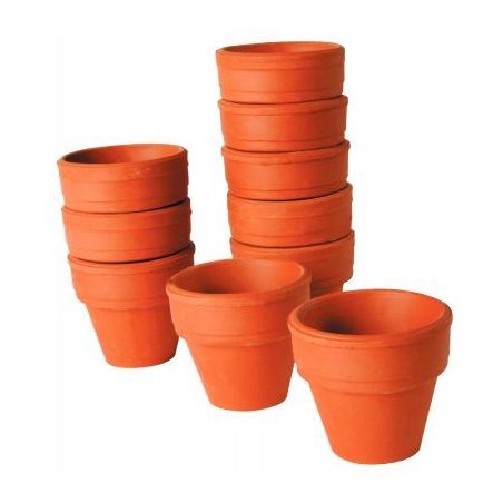 Achetez Lot de 10 pots en terre cuite, diamètre 4,5 cm 2156 pas cher sur Ma Rentrée Scolaire