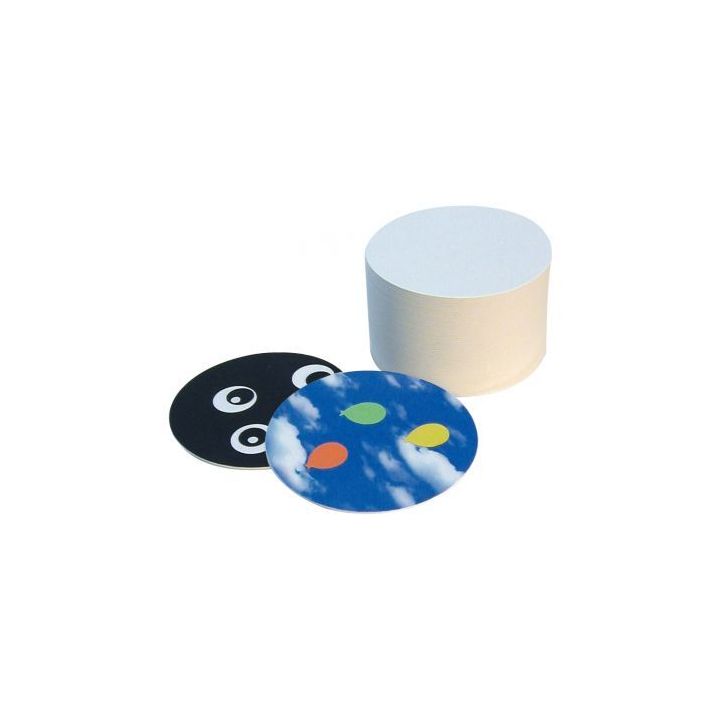 Lot de 100 dessous de verre ronds en carton blanc 2325