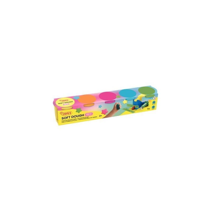 Achetez Set de 5 pots de 125 grammes de pâte à jouer blandiver couleurs fluo assorties 405 F JOVI ..