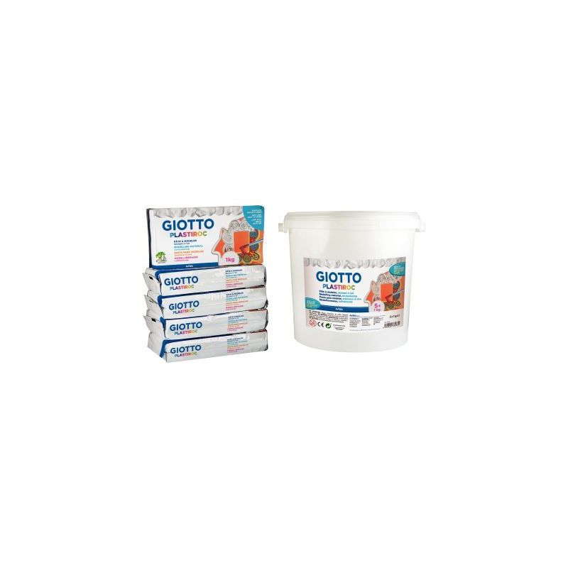 Achetez Seau de 5 pains de 1kg de pâte à modeler autodurcissante Plastiroc blanche F33583 PLASTIRO..