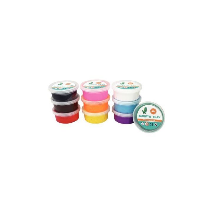 Set 10 pots pâte à modeler auto durcissante coloris assortis L760000
