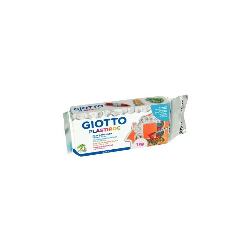 Achetez Pain de 1kg de pâte à modeler autodurcissante Plastiroc blanche F685500 PLASTIROC GIOTTO p..
