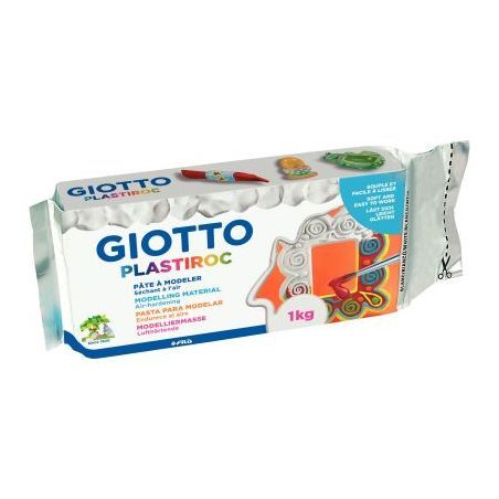 Achetez Pain de 1kg de pâte à modeler autodurcissante Plastiroc blanche F685500 PLASTIROC GIOTTO p..