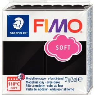 Achetez Bloc de pâte à modeler Fimo Soft 57 grammes noir 261403 FIMO STAEDTLER pas cher sur Ma Ren..