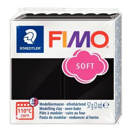 Achetez Bloc de pâte à modeler Fimo Soft 57 grammes noir 261403 FIMO STAEDTLER pas cher sur Ma Ren..