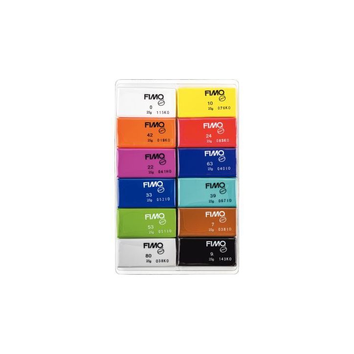 Lot de 12 blocs fimo Soft 25g coloris basiques 261625 FIMO STAEDTLER