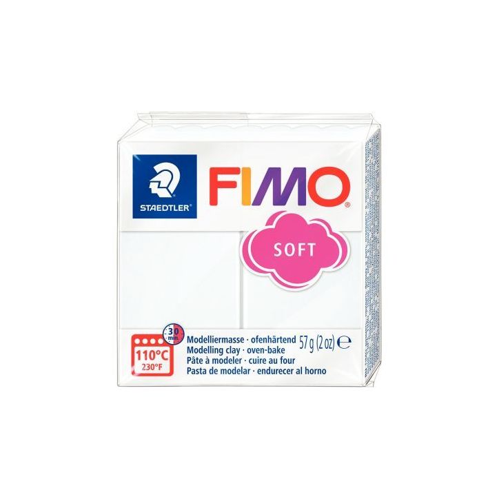 Bloc de pâte à modeler Fimo Soft 57 grammes blanc 261402 FIMO STAEDTLER