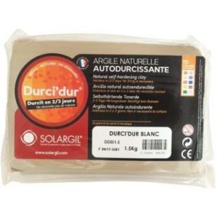 Achetez Pain de 1,5 kg argile naturelle à modeler durci dur blanche FDDB1,5 pas cher sur Ma Rentré..
