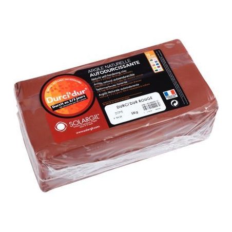 Achetez Pain de 5 kg argile naturelle à modeler durci dur rouge FDDR5 pas cher sur Ma Rentrée Scol..