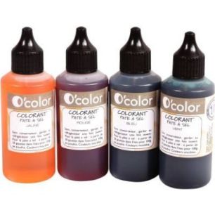 Achetez Boîte de 4 flacons de 60ml de colorant pour pâte à sel CAL4X60PET_01/39929 O'COLOR pas ch..
