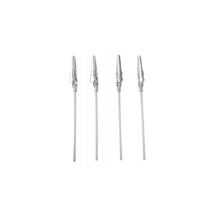 Lot de 4 pinces croco en métal pour pâte Fimo 700508