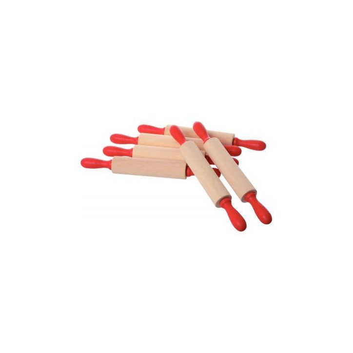 Lot de 6 rouleaux de modelage en bois 75020