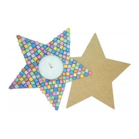 Achetez Atelier créatif de 12 bougeoirs en forme d'étoile à décorer 540 pas cher sur Ma Rentrée..