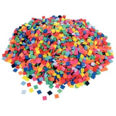 Achetez Sachet de 1 kilo de mosaïques en plastique, format : 1 x 1 cm 54194 pas cher sur Ma Rentré..