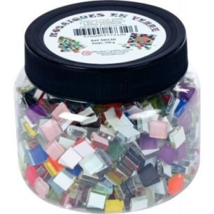 Achetez Pot de 750 grammes de mosaïque colorées en verre, format : 10 x 10 mm SH130 pas cher sur M..