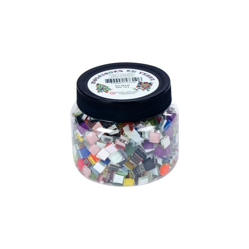 Achetez Pot de 750 grammes de mosaïque colorées en verre, format : 10 x 10 mm SH130 pas cher sur M..
