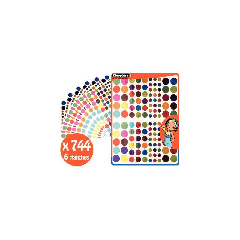 Achetez Pochette de 744 gommettes rondes métallisées assorties GARMULTIMET/6 CLEOPATRE pas cher su.. Achetez Pochette de 744 gommettes rondes métallisées assorties GARMULTIMET/6 CLEOPATRE pas cher su..