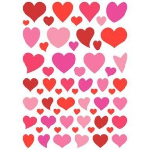 Sachet de 460 gommettes coeur fantaisie assortis MAJ6015 Sachet de 460 gommettes coeur fantaisie assortis MAJ6015