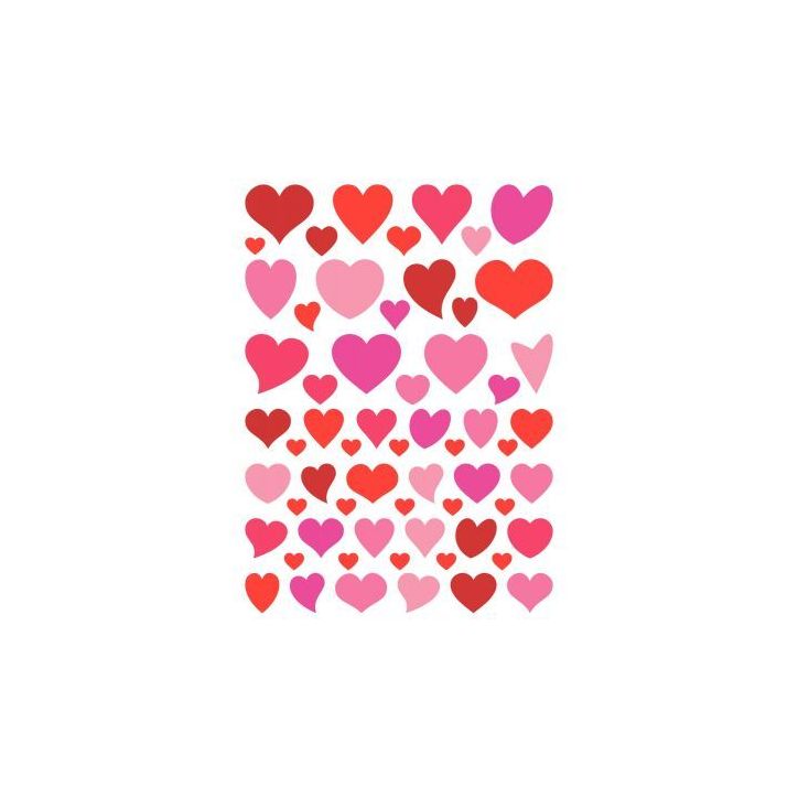 Sachet de 460 gommettes coeur fantaisie assortis MAJ6015