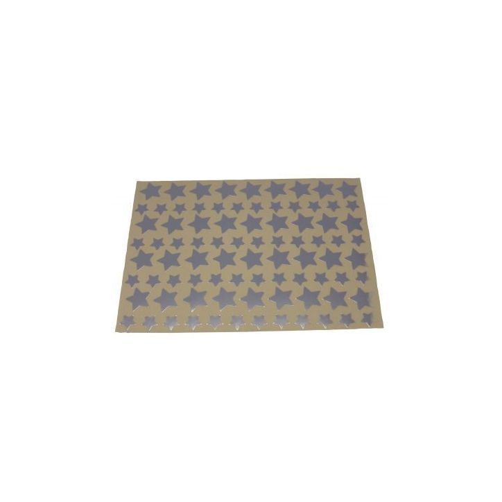 Pochette de 672 gommettes étoiles métallisées argentées MAJ27354