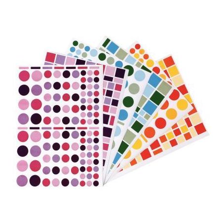 Achetez Pochette de 6900 gommettes  camaïeu géométriques adhésives repositionnables formes et co..