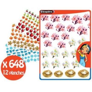 Achetez Lot de 12 planches gommettes 4 saisons GA4SAIS/12 CLEOPATRE pas cher sur Ma Rentrée Scolair..