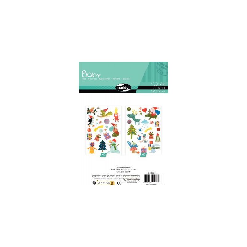 Achetez Pochette 350 maxi gommette baby noel AE222C pas cher sur Ma Rentrée Scolaire