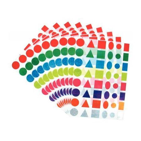 Achetez Pochette de 720 maxi gommettes géométriques holographiques assorties MAJ/720 pas cher sur ..