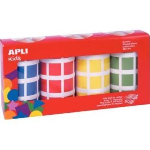 Achetez Lot de 4 rouleaux de maxi gommettes carrées 20 mm 18326 AGIPA pas cher sur Ma Rentrée Scol..