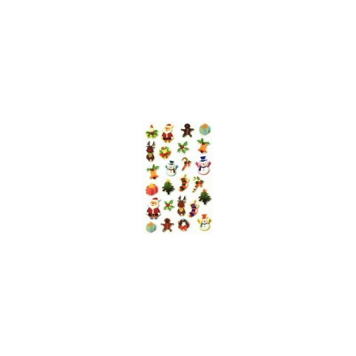 Pochette de 250 stickers déco 3D cooky thème Noël CY103C CLAIREFONTAINE