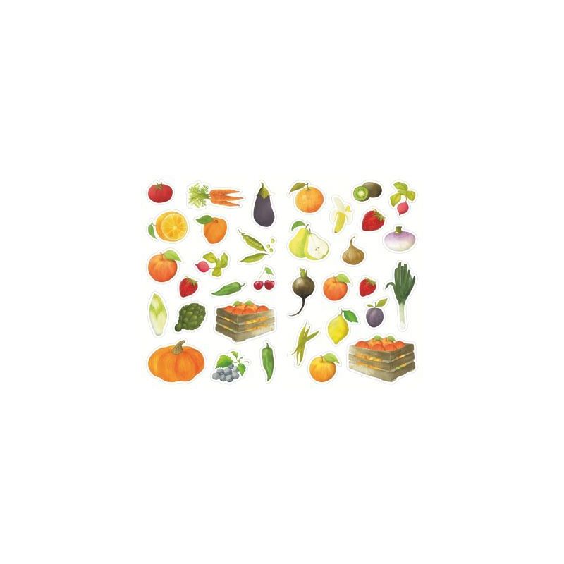 Achetez Pochette de 408 gommettes fruits et légumes, adhésives repositionnables AE016 O LES IMAGER..