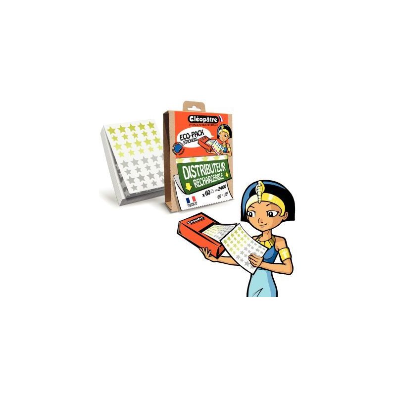 Achetez Ecopack de 2400 gommettes étoile or/argent assorties ECOPACK-ETOA CLEOPATRE pas cher sur Ma..