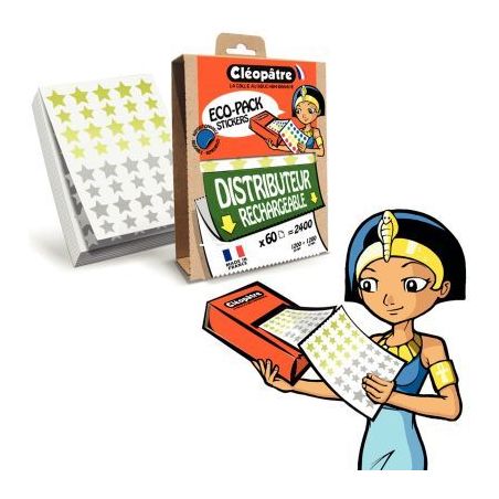 Achetez Ecopack de 2400 gommettes étoile or/argent assorties ECOPACK-ETOA CLEOPATRE pas cher sur Ma..