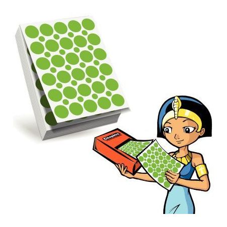 Achetez Recharge pour Ecopack de 3000 gommettes rondes vert RECH-60R20/VERT CLEOPATRE pas cher sur M..