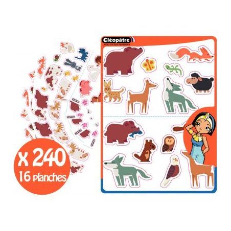 Achetez Pochette de 240 gommettes animaux GS36/32 CLEOPATRE pas cher sur Ma Rentrée Scolaire
