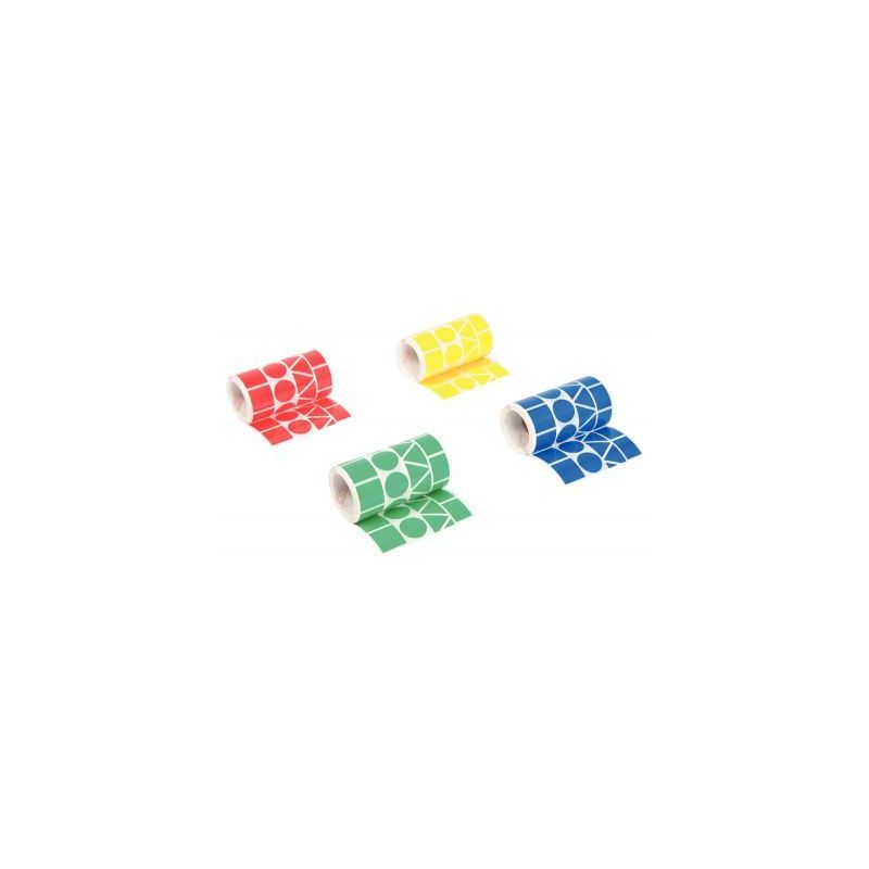 Achetez Lot de 4 rouleaux de maxi gommettes géométriques adhésives, couleurs vives assorties 1075.. Achetez Lot de 4 rouleaux de maxi gommettes géométriques adhésives, couleurs vives assorties 1075..