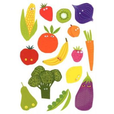 Achetez Pochette de 87 maxi gommettes fruits et légumes, adhésives repositionnables AE030 O MAILDO..