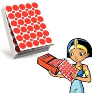 Achetez Recharge pour Ecopack de 3000 gommettes rondes rouge RECH-60R20/ROUGE CLEOPATRE pas cher sur..