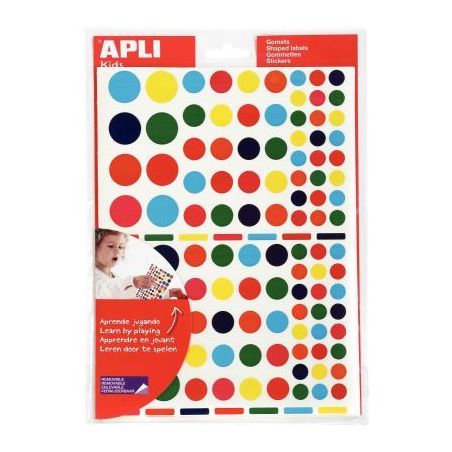 Achetez Blister de 2080 gommettes adhésives géométriques rondes 101633 AGIPA pas cher sur Ma Rent..