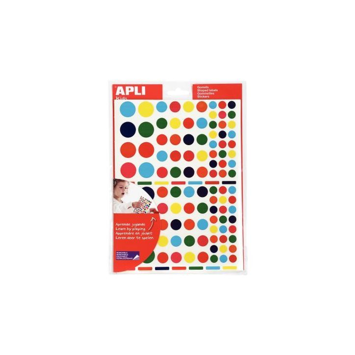 Blister de 2080 gommettes adhésives géométriques rondes 101633 AGIPA