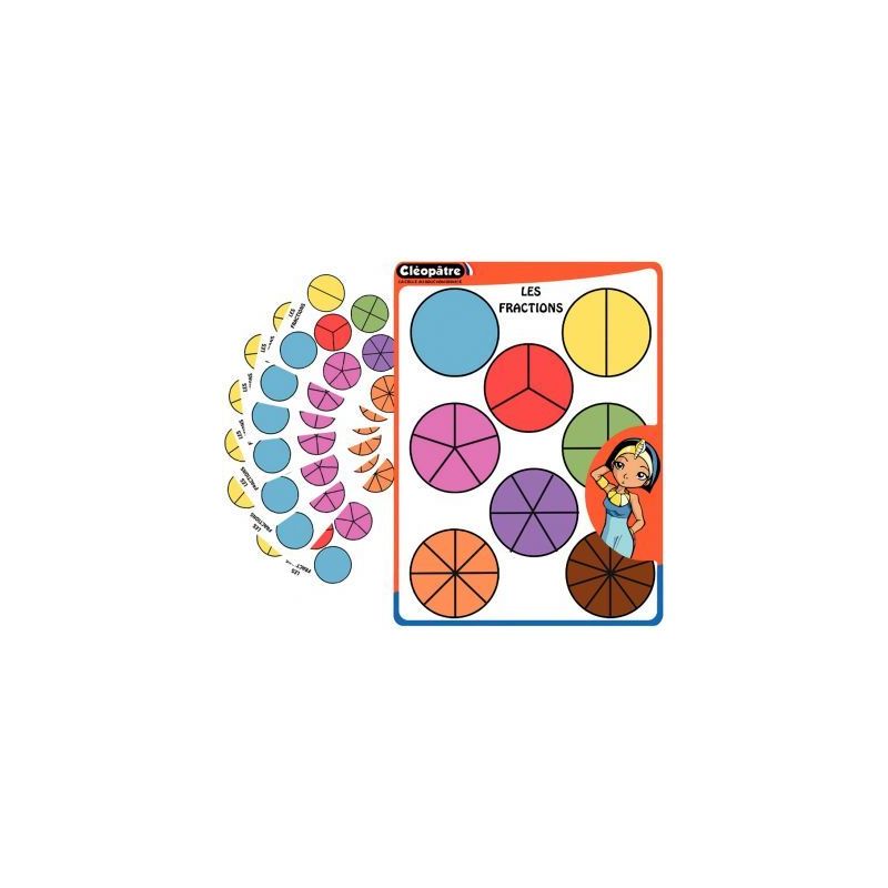 Achetez Sachet de 702 gommettes fractions GAFRAC/18 CLEOPATRE pas cher sur Ma Rentrée Scolaire