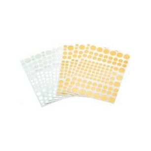 Achetez Pochette de 904 gommettes rondes métallisées assorties : or et argent POC8FGOMRONOA_01/831..