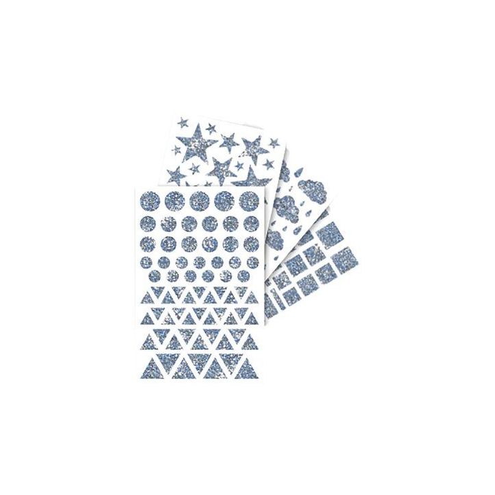 Pochette gommettes holographique modèle géométrie assorti AE0620 MY MANDARI CLAIREFONTAINE