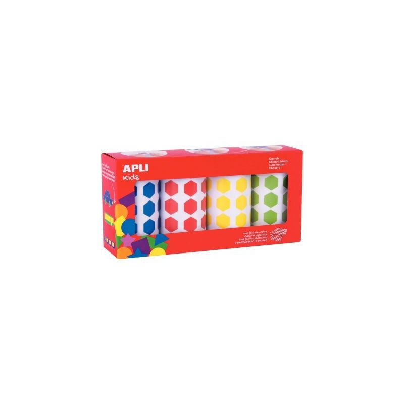Achetez Pack de 4 rouleaux de 7080 gommettes hexagonales assorties 19192 APLI KIDS APLI pas cher sur.. Achetez Pack de 4 rouleaux de 7080 gommettes hexagonales assorties 19192 APLI KIDS APLI pas cher sur..