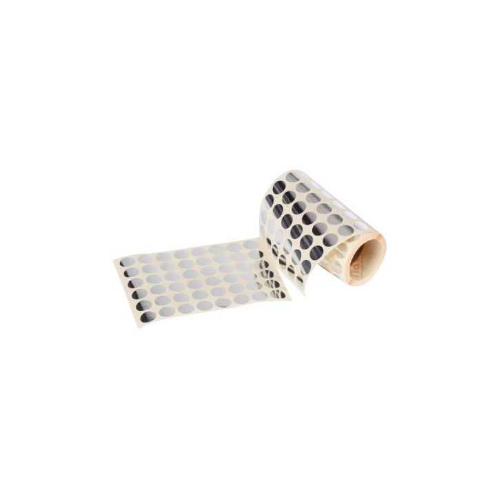 Rouleau de 2832 gommettes adhésives rondes diamètre 15 mm, couleur argent 11630 AGIPA