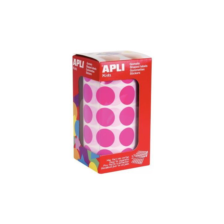 Rouleau de gommettes rondes 20 mm fushia 16721 AGIPA