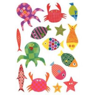 Achetez Pochette de 93 maxi gomettes baby poisson, adhésives repositionnables AE037 O MAILDOR CLAIR..