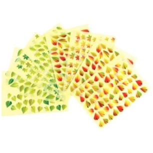 Pochette de 958 gommettes formes feuilles assorties GS28/16 CLEOPATRE